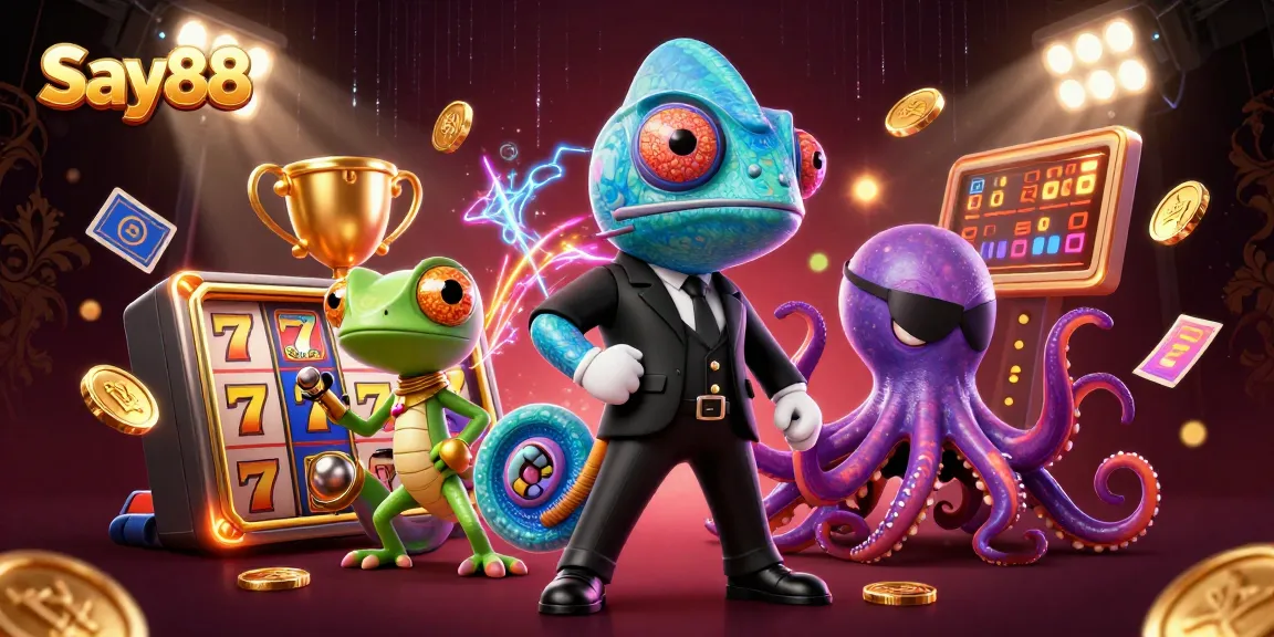 Experience thrilling slots at Say88 with vibrant characters and dynamic gaming elements.