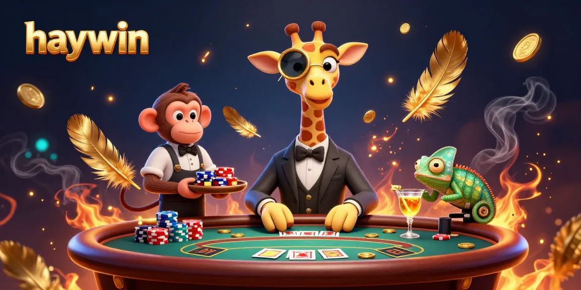 Experience the thrill of winning at haywin with an exciting poker scene featuring vibrant, animated characters.