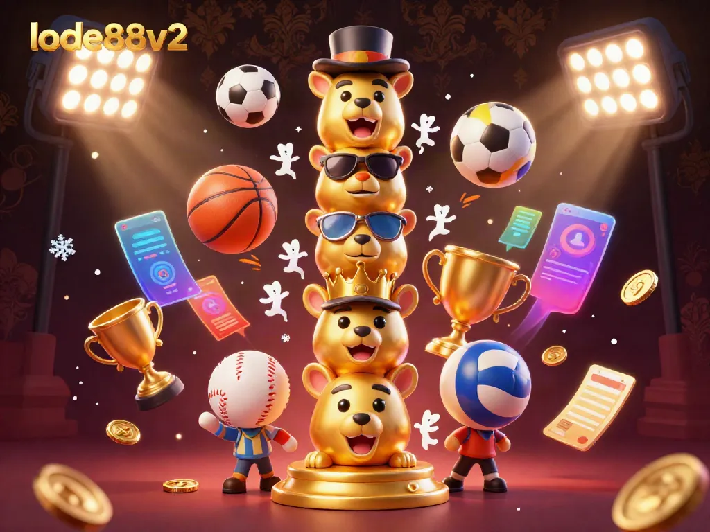 Experience thrilling gameplay at lode88v2 with dynamic sports elements and unique casino imagery.